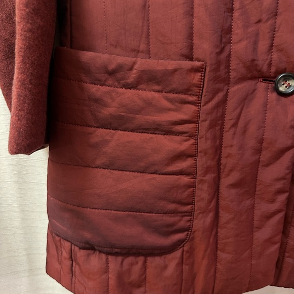 Escada Sport Quilted Wool & Cashmere Blazer Jacket – Rust Red, Size 36 (Small) - Picture 5 of 8
